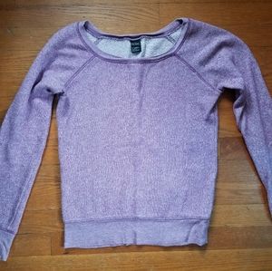 Purple crew neck sweatshirt